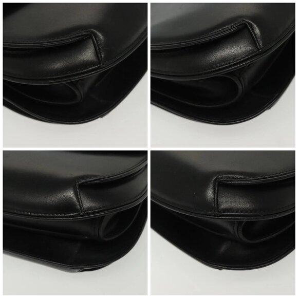 GUCCI Hand Bag Leather Black Gold 000 056 0004 Auth ep10863 - Picture 14 of 16